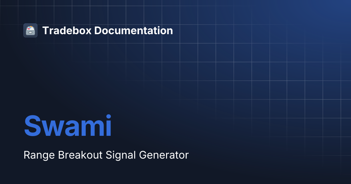 Swami | Tradebox Documentation